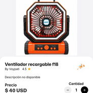 Ventilador recargable modelo f18 - Img 58065751