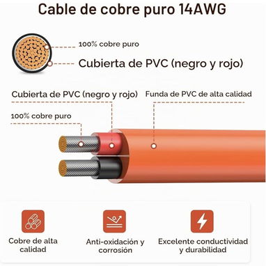 Cable Solar Adaptador DC7909/DC8020 a MC4 (12 Metros) - 2/3