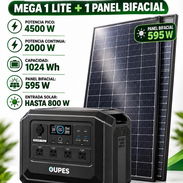 Combo de Panel Bifacial de 595w más OUPES Mega 1 lite de 2000w - Img 58041197