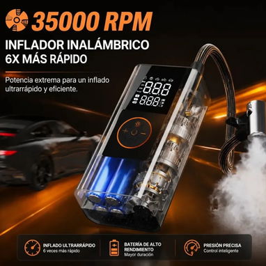 Inflador de Neumáticos Portátil 150 PSI con. Función Inteligente. Nuevo en caja. - 4/5