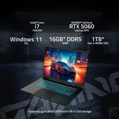 LAPTOP GIGABYTE GAMING A16 - i7 + RTX 5050 8GB - 16GB RAM DDR5 + 1TB SSD - $1300 USD - 4/6