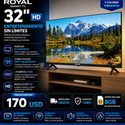 Smart TV Royal 32" HD ,Marcos Ultrafinos,Conectividad WiFi y Bluetooth , 2 HDMI , 2 USB + Oferta de 8GB de datos Moviles - Img 55516301