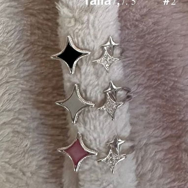 Hermosos y delicados anillos de Plata para chica cola de sirena 🧜‍hojas🌿,brillitos ✨y flores🌷 - 5/10