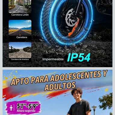 bicicleta electrica nueva autonomía hasta -85km -e-bike -53906374 - 5/8