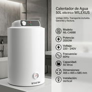 Calentador Milexus 50L Duchas Relajantes y Agua Caliente SIEMPRE | $210 USD con Envío Gratis y Garantía | 220V - Img 57660685