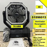FG-VR-726-Ventilador Recargable F6 .....70 USD....51596013...Garantia 15 dias ..Transporte costo adicional - Img 56508742