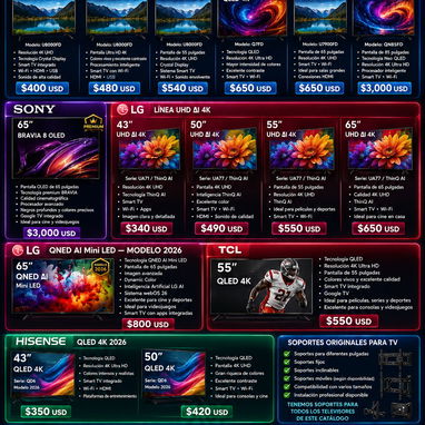 Tenemos televisores 100% NUEVOS, ORIGINALES y SELLADOS en su caja, con garantía TV 4K Oled Qled Cristal W 53321047 - 2/5