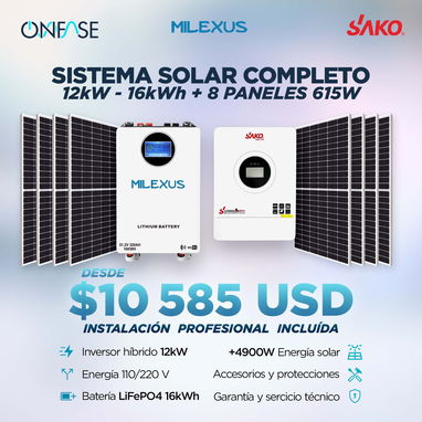 ⚡ SISTEMA SOLAR COMPLETO 12kW + 16kWh + PANELES | TODO INCLUIDO ⚡ - Img 128084019