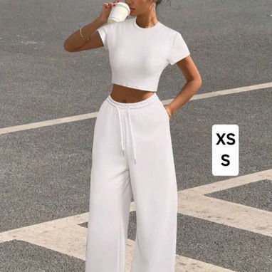 Conjunto Deportivo para Dama | Top + Pantalón Wide Leg | Tallas XS y S - 2/2
