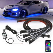 Set de luces LED RGB ajustables por aplicación para el chasis del auto. - Img 56149251