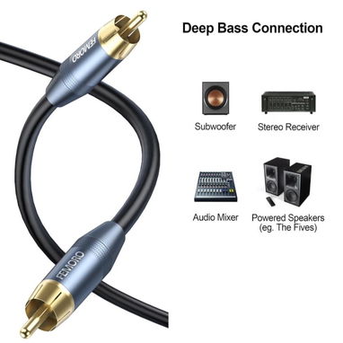☎️53544655 🛵 Entrega Disponible ⭐ Cable para Subwoofer RCA 10 ft (3 metros) – Coaxial Blindado⭐ - 5/6