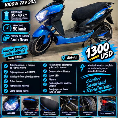Moto Eléctrica Galaxy FS-Shark Sport Edition 1000W 72V 20A - 2/5