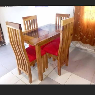 Comedores de madera sólida con cristal de 6 y 4 sillas haga su pedido puestos en la casa 🏠 - 2/2
