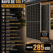 ☀️ 630 W ☀️ PANEL SOLAR HORAY - BIFACIAL - MONOCRISTALINO. MENSAJERÍA CON FACTURA Y GARANTÍA. 📲 54833699 - Img 56804144