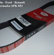 Correa de alternador 6PK 853 Marca Gates. - Img 48949064