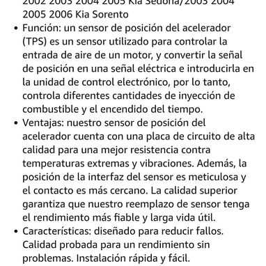 Sensor de posición de mariposa del acelerador Kia sedona, Kia sorento, Hyundai terracan - 2/6