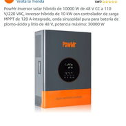 Inversor Solar PowMr 10kW / 120V-240V *(Solamente el inversor, no trae paneles solares ni baterías)* - Img 56865369