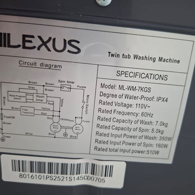 LAVADORAS/SEMIAUTOMÁTICA MILEXUS DE 7KG - 3/3