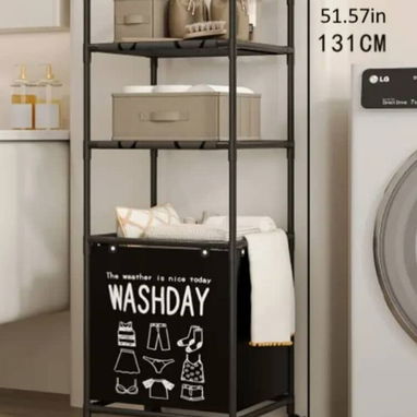 Organizador resistente para baño con cesta de ropa (uhb) - 2/4