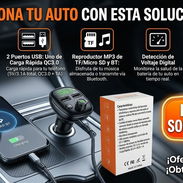 Reproductor de música y manos libres para vehículos es además cargador USB de carga rápida - Img 56704993