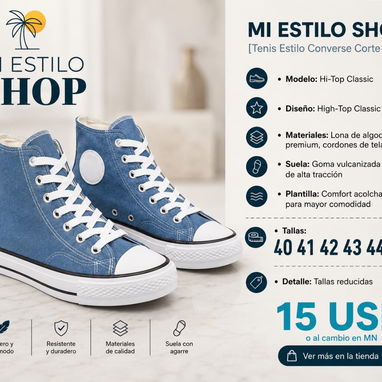 Tenis tipo converse altos y bajos - 4/10