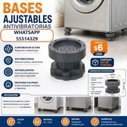BASES AJUSTABLES ANTIVIBRATORIA, ENTREGA DE FACTURA. VARIEDAD DE BASES PARA ELECTRODOMÉSTICOS, ETC - Img 56806750