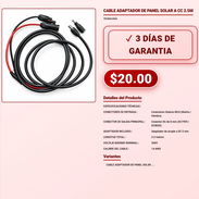 Cable adaptador solar 2.5 metros con adaptador DC de 5 mm VPT-0067 - Img 57969089