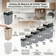 Cesto de basura de doble tapa 5, 10, 18, 35 y 50 litros (DH) - Img 54292107