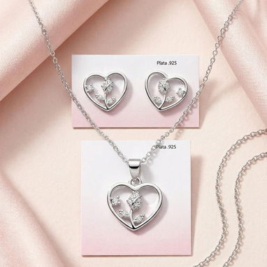Juego de aretes cadenas y dijes - Img 123217151