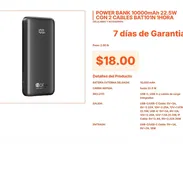 Power Bank 1Hora 10000mAh: Doble Entrada de Carga USB-C por Solo $18 VPT#-0251 - Img 55666825