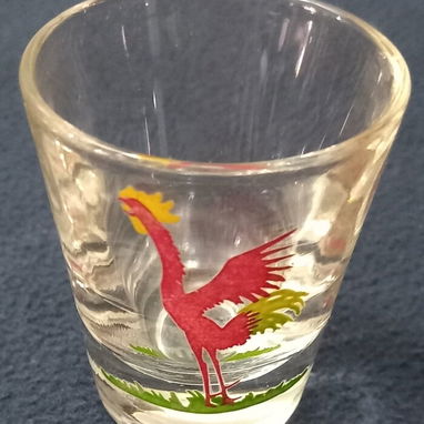 25 USD SET DE CUATRO CHUPITOS PINTADOS A MANO, MARCA FEDERAL GLASS - Img 87880880