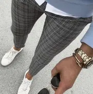 Pantalon de cuadros , pantalon de vestir , camisa blanca,  camisa azul , ropa de vestir elegante para hombres - Img 49722264