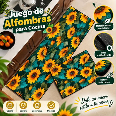 Alfombra de cocina set de 2 piezas - 2/10