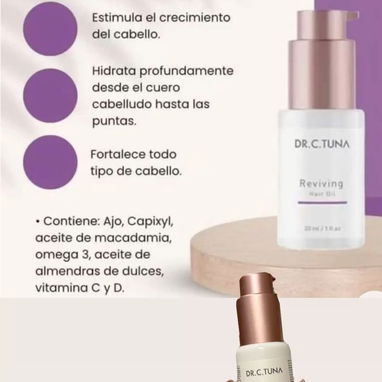 Set Reviving Dr.C TUNA de FARMASI(Aceite, Champú y Mascarilla Capilar Reviving). Para cabello débil y caída de cabello. - 2/4