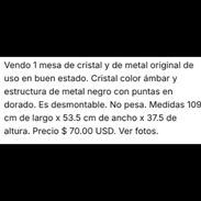 Vendo mesa de centro o para tv de cristal. - Img 56860195
