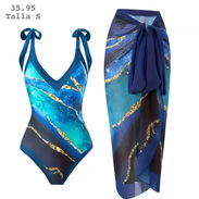 Conjunto Juego de Baño. Playa. Enterizo Con Falda - Img 56121868