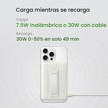 Cargador portátil Ecoflow Rapid 10000mAh Mgsafe 7.5w/USB C 30w Color negro - 4/8