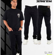 Pantalón negro de mezclilla para hombre - Img 55333460