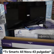 smart tv all Novu 43 pulgadas con cajita interna soporte y regulador de voltaje ⚡️. yoarley 💯 - Img 56657482
