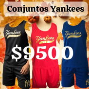 Conjuntos de Short y Camiseta o Desmangado. Colores Negro, Rojo, Azul, talla M y L - Img 54576499