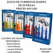 JUEGO DE CUBIERTOS MARWA DE 24 PIEZAS, ENTREGA DE FACTURA, VARIEDAD DE ÚTILES DEL HOGAR, ETC - Img 55505487