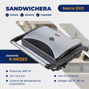 Sandwichera, con garantía de 6 meses, 800W somos mipyme, 50796221 telf - Img 52096408