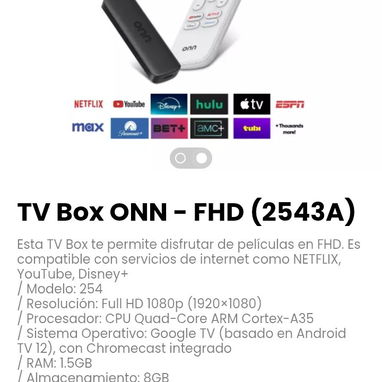 TV BOX Onn - FHD. Nuevo en caja - Img 116614592