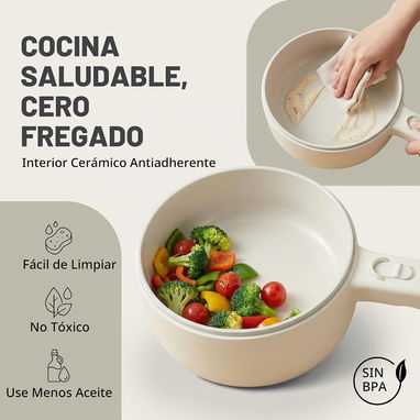 ⚡ Súper eficiente y de bajo consumo - Sartén antiadherente 1.5L - CERAMAX - 3/6