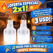 LLÉVATE 2 FOCOS LED RECARGABLES POR USB DE 10 W POR SOLO 3 USD! ⚡ ✅ Potencia de 10 W. - Img 58354224