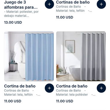 Cortinas de baño, varios colores - 3/4