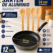 🍳✨ SARTÉN 24 CM + 4 UTENSILIOS DE BAMBÚ - Img 56836308