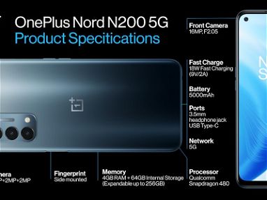Celular One Plus Nord N200 5G nuevo con huella - Img main-image