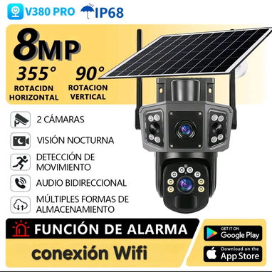 Cámara de 2 visores 4k 8 Mpx Solar Wifi - Img 127724083