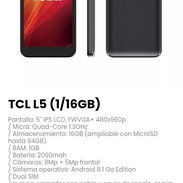 TCL L5 (1/16GB). / Incluye cargador con cable. Nuevo en caja - Img 52814695